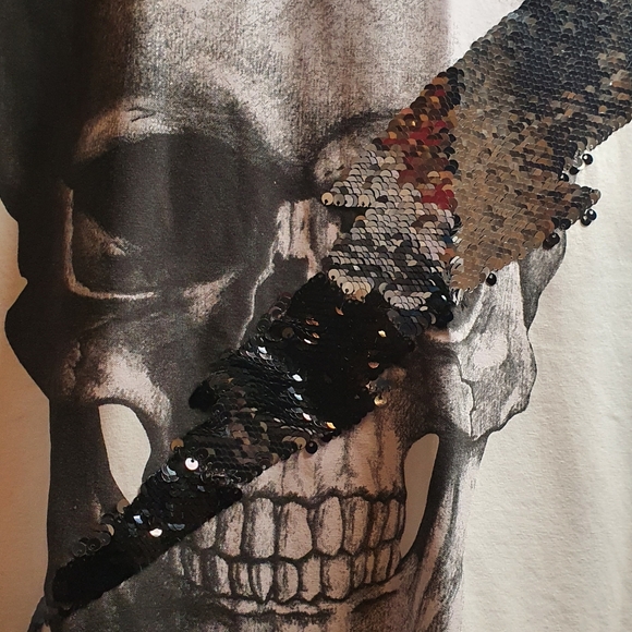 Mens MACEOO SKULLDISCO WHITE Tee suze2/S - Picture 3 of 7